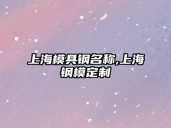 上海模具鋼名稱,上海鋼模定制