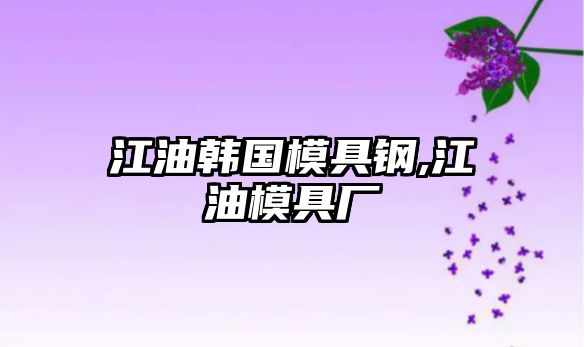 江油韓國模具鋼,江油模具廠