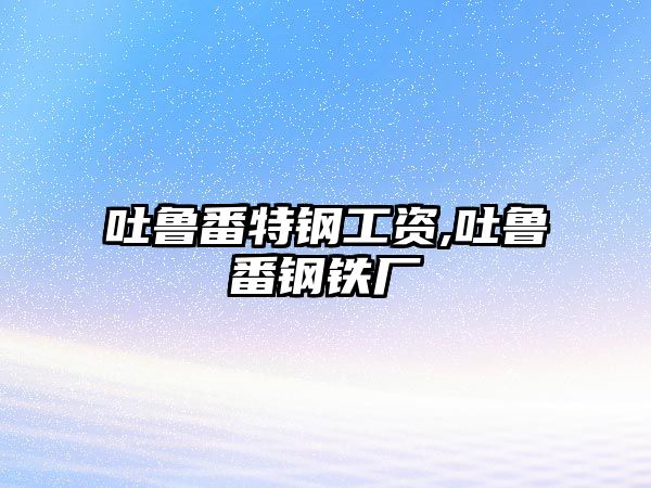 吐魯番特鋼工資,吐魯番鋼鐵廠