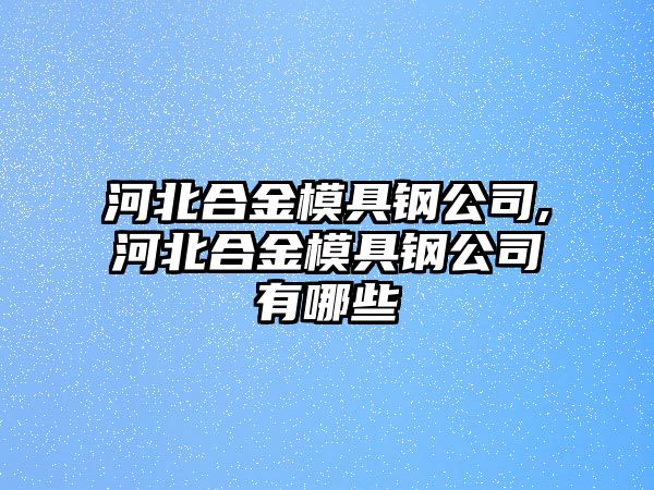 河北合金模具鋼公司,河北合金模具鋼公司有哪些