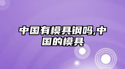 中國(guó)有模具鋼嗎,中國(guó)的模具