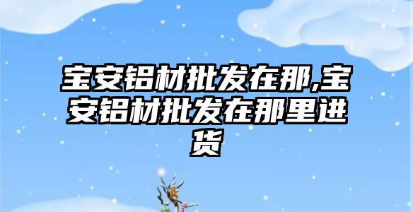 寶安鋁材批發(fā)在那,寶安鋁材批發(fā)在那里進(jìn)貨